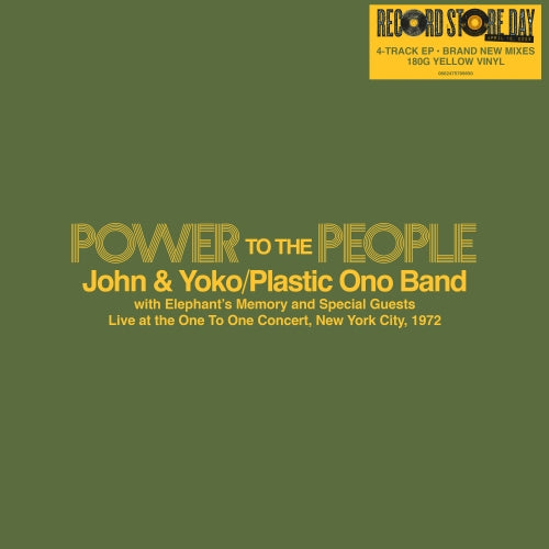 *SPLIT SLEEVE* John & Yoko Ono/Plastic Ono Band with Elephant's Memory and Special Guests - Power To The People - Live at the One To One Concert, New York City, 1972 12" (Copy)