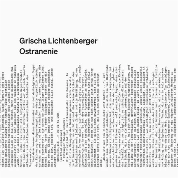 Grischa Lichtenberger 'Ostranenie' LP