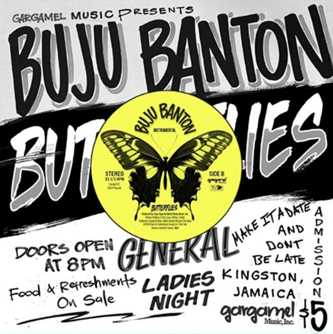 Buju Banton 'Butterflies' 7"