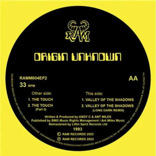 Origin Unknown 'The Touch / Valley of the Shadows' 12"