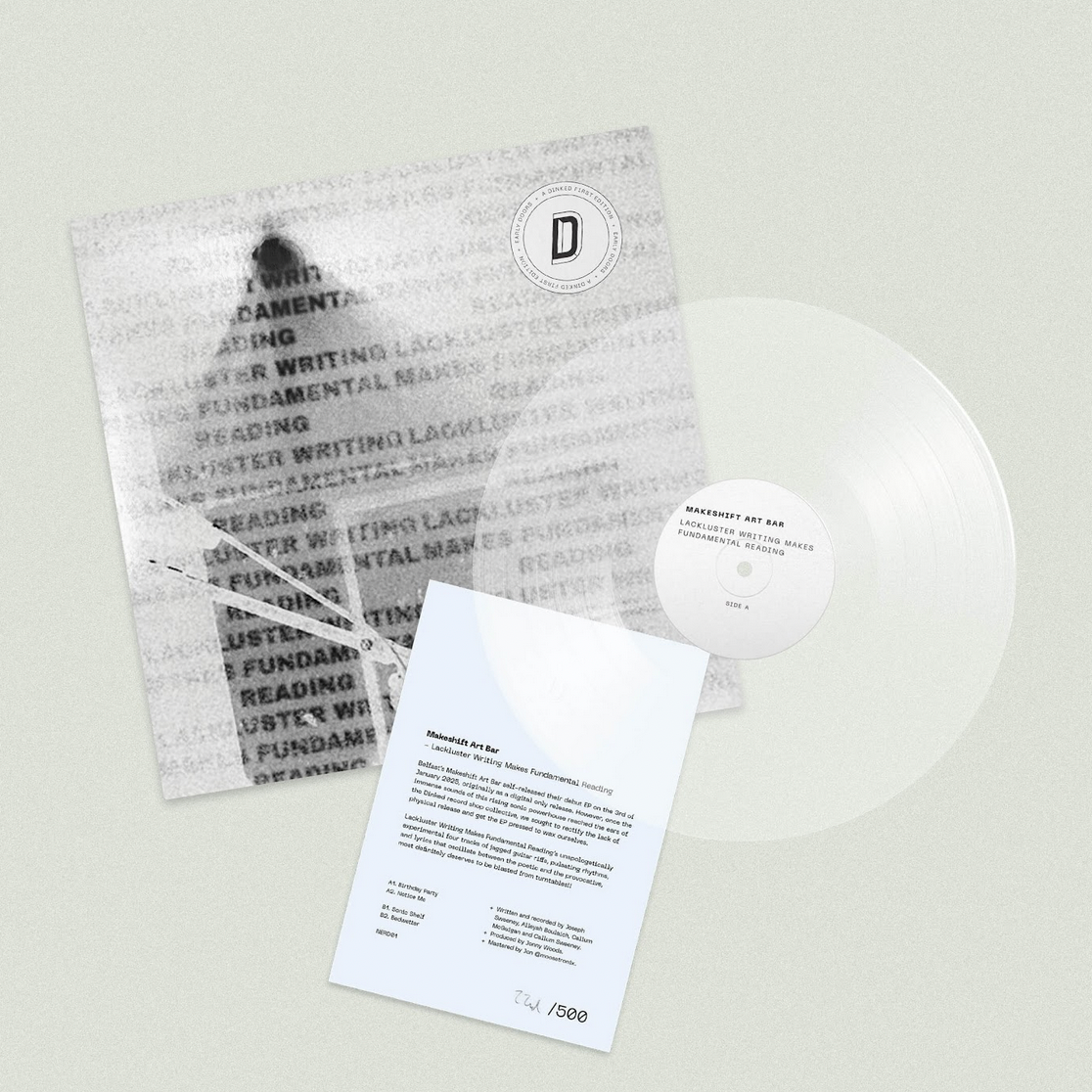 Makeshift Art Bar 'Lackluster Writing Makes Fundamental Reading' 12"