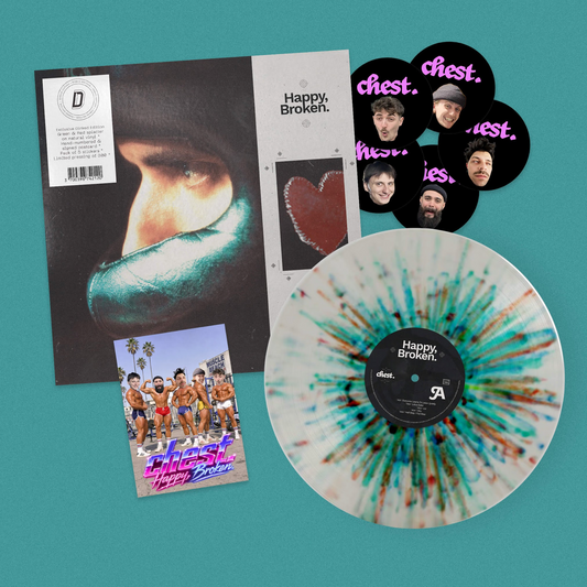 chest. 'Happy, Broken' LP