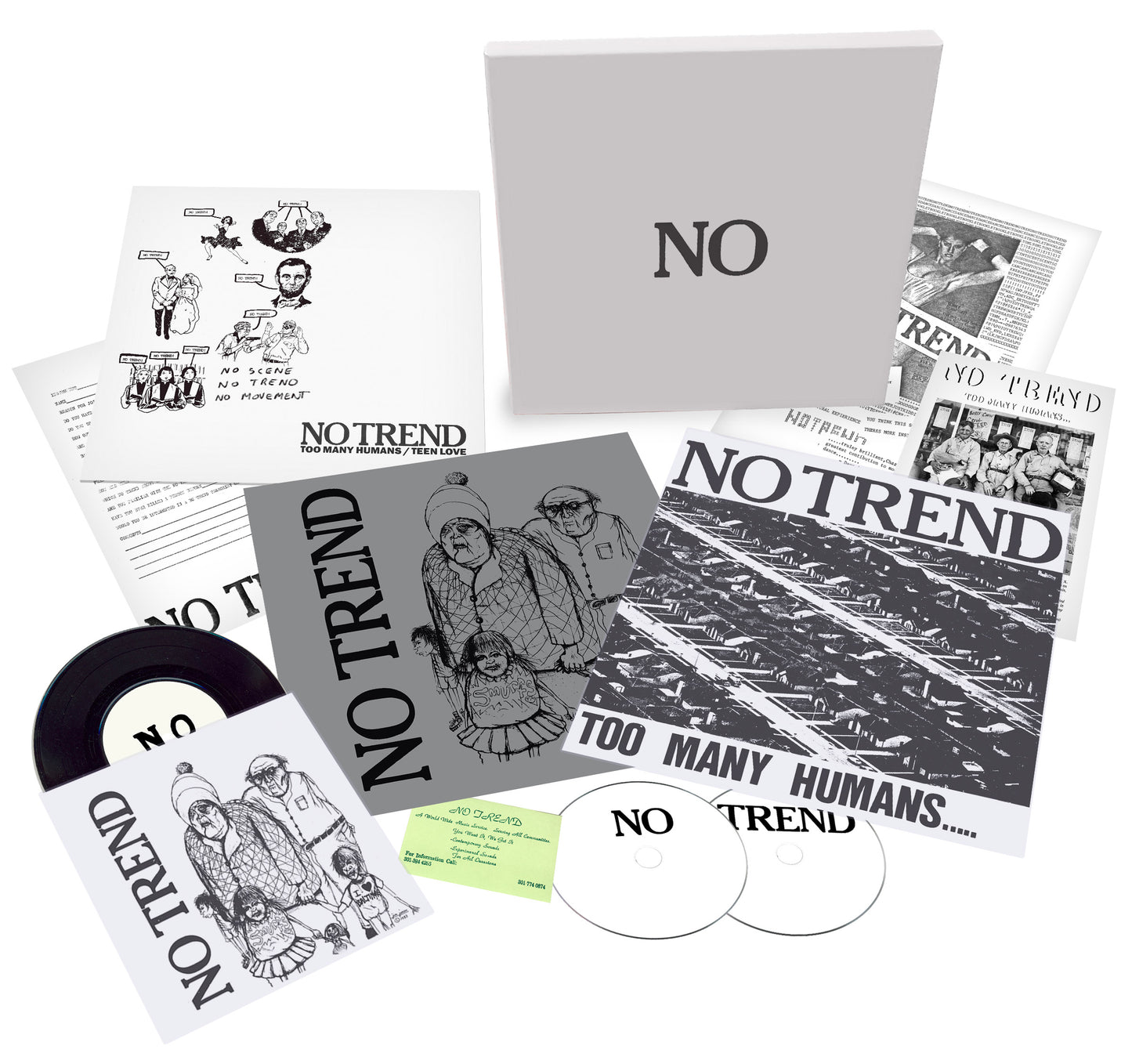 No Trend 'Too Many Humans / Teen Love' Box Set