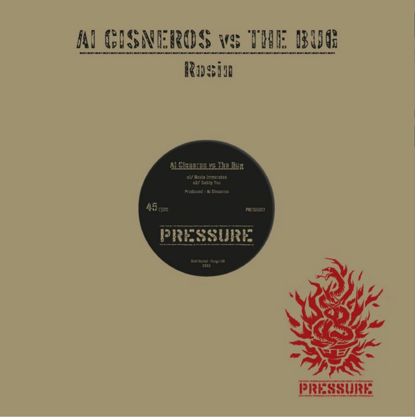 Al Cisneros vs The Bug 'Rosin' 12" EP